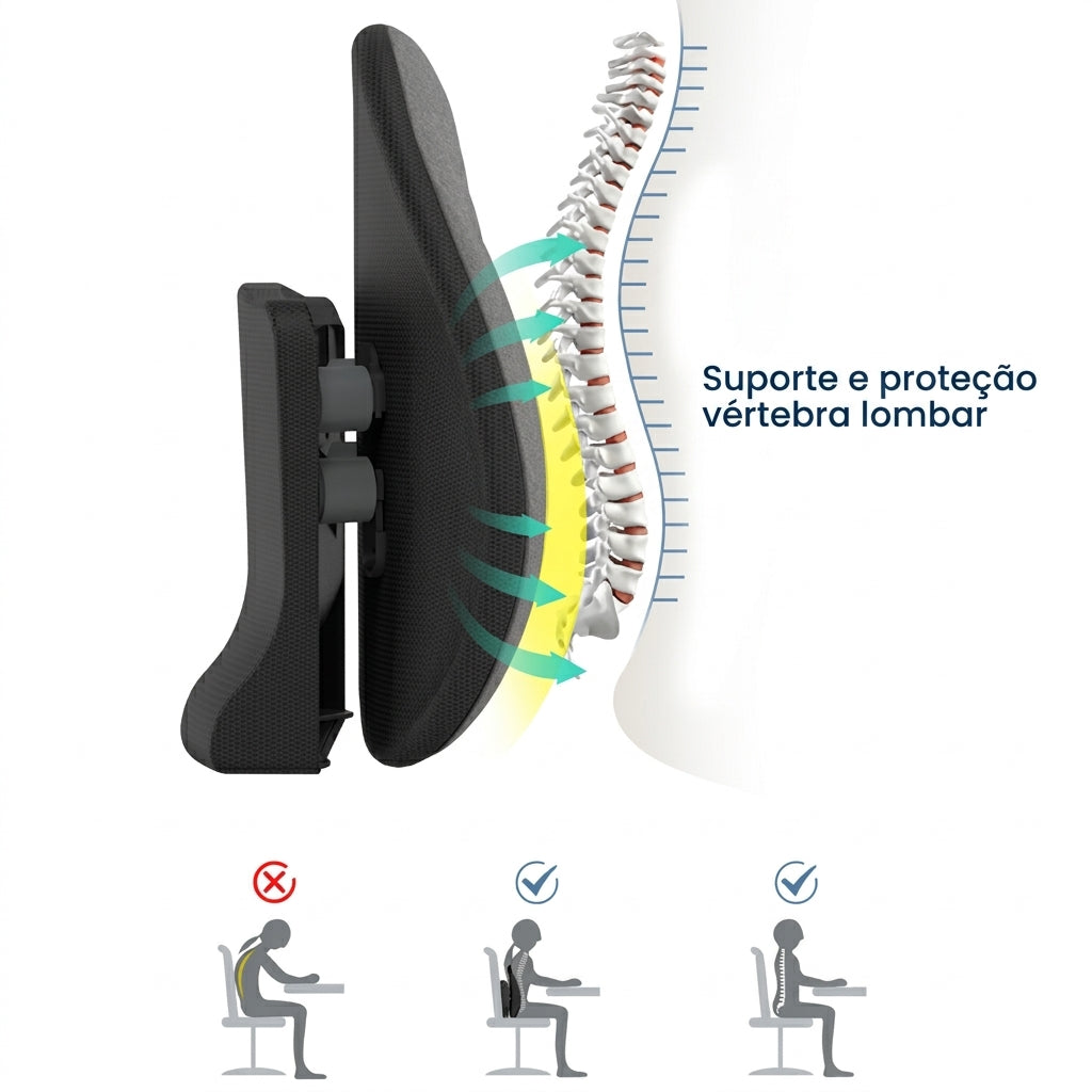 Almofada Lombar Ajustável Delopar