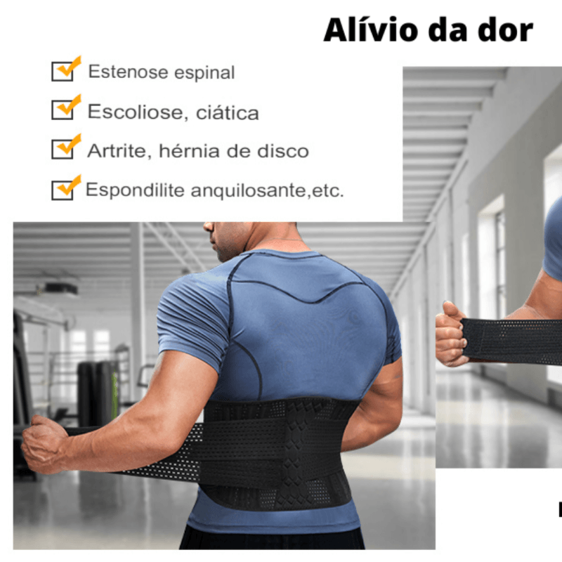 Cinta Lombar Masculina Ergonômica com Suporte Reforçado