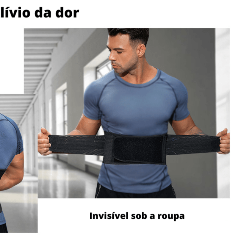 Cinta Lombar Masculina Ergonômica com Suporte Reforçado