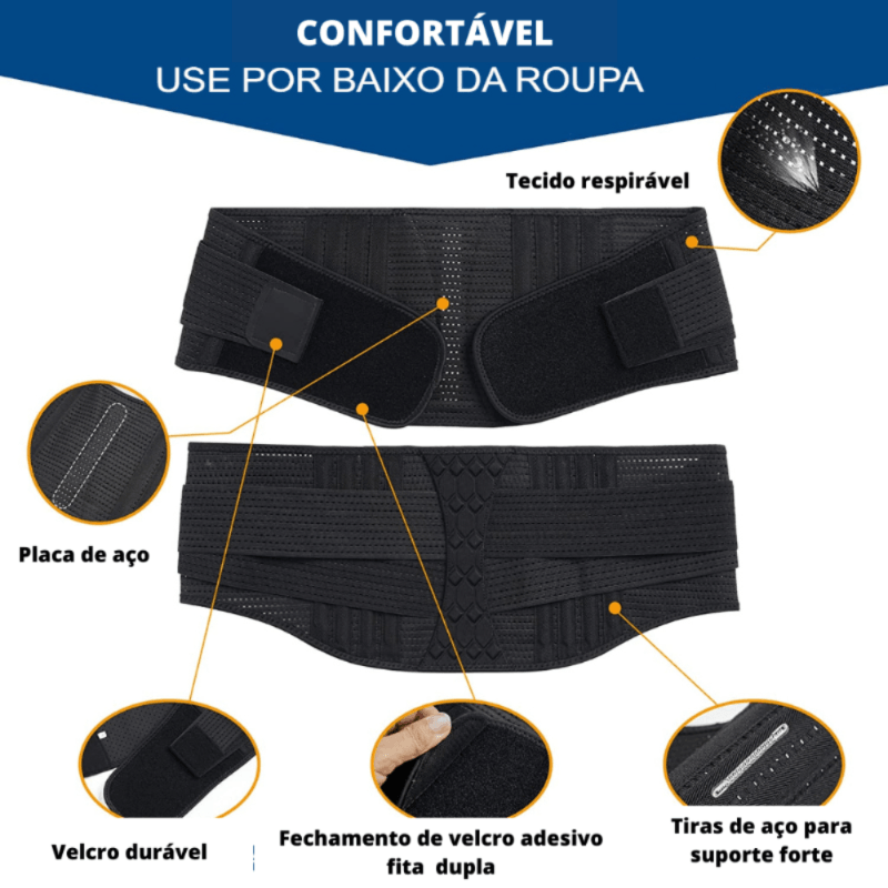 Cinta Lombar Masculina Ergonômica com Suporte Reforçado 