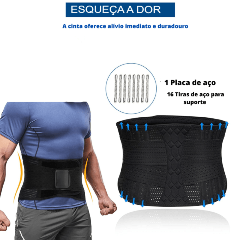 Cinta Lombar Masculina Ergonômica com Suporte Reforçado 