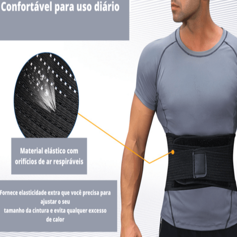 Cinta Lombar Masculina Ergonômica com Suporte Reforçado