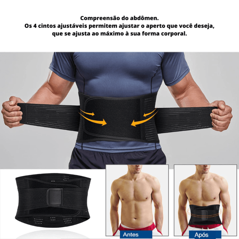 Cinta Lombar Masculina Ergonômica com Suporte Reforçado