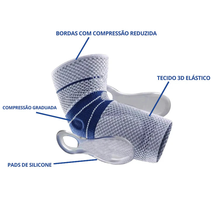 Cotoveleira de Compressão para Epicondilite com Pads de Silicone Delopar