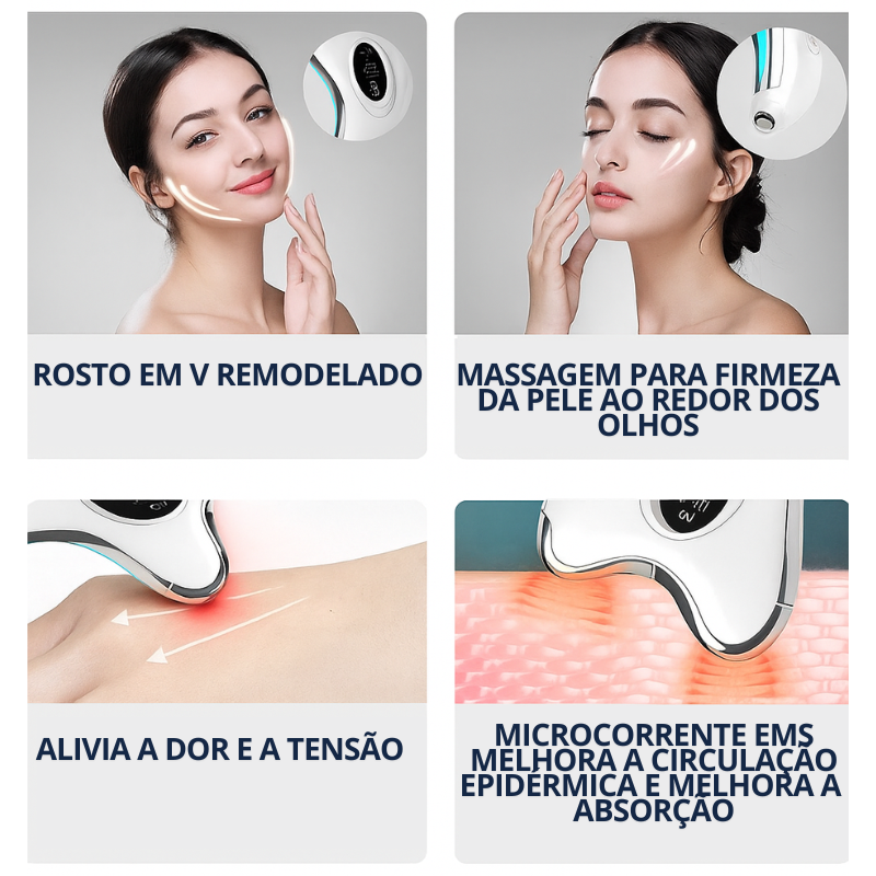 Massageador Facial Elétrico Anti-Rugas