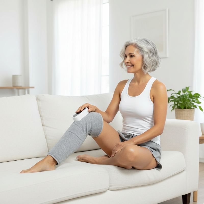 Massageador de Pernas Elétrico com Aquecimento – Desincha e Alivia o Cansaço