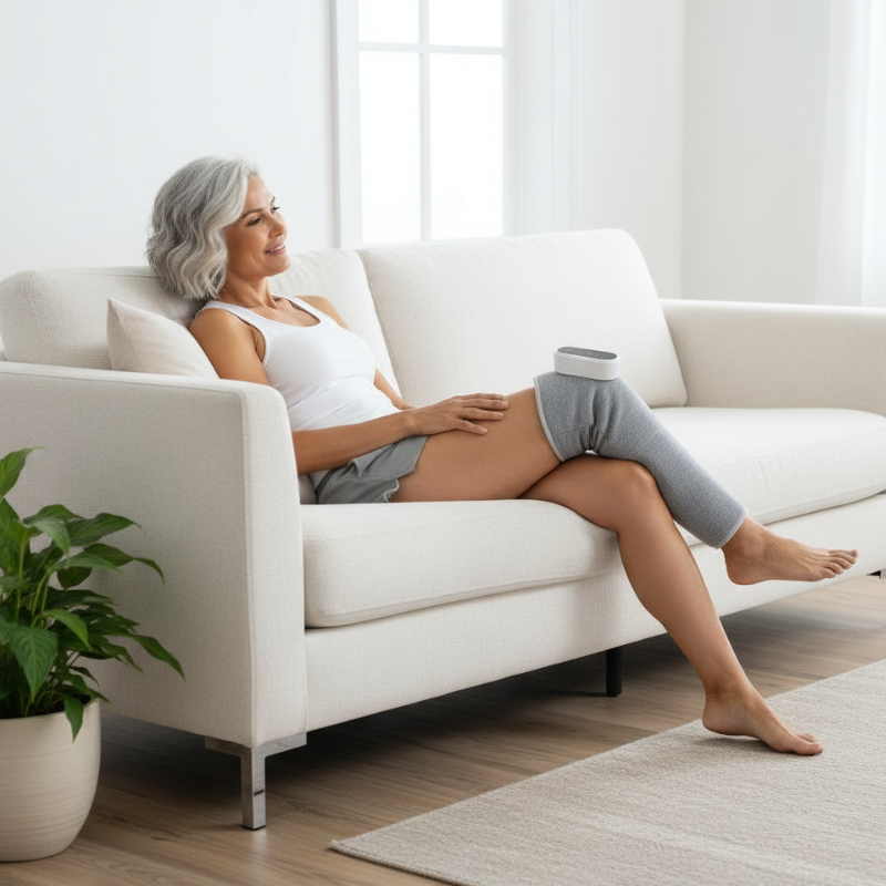 Massageador de Pernas Elétrico com Aquecimento – Desincha e Alivia o Cansaço
