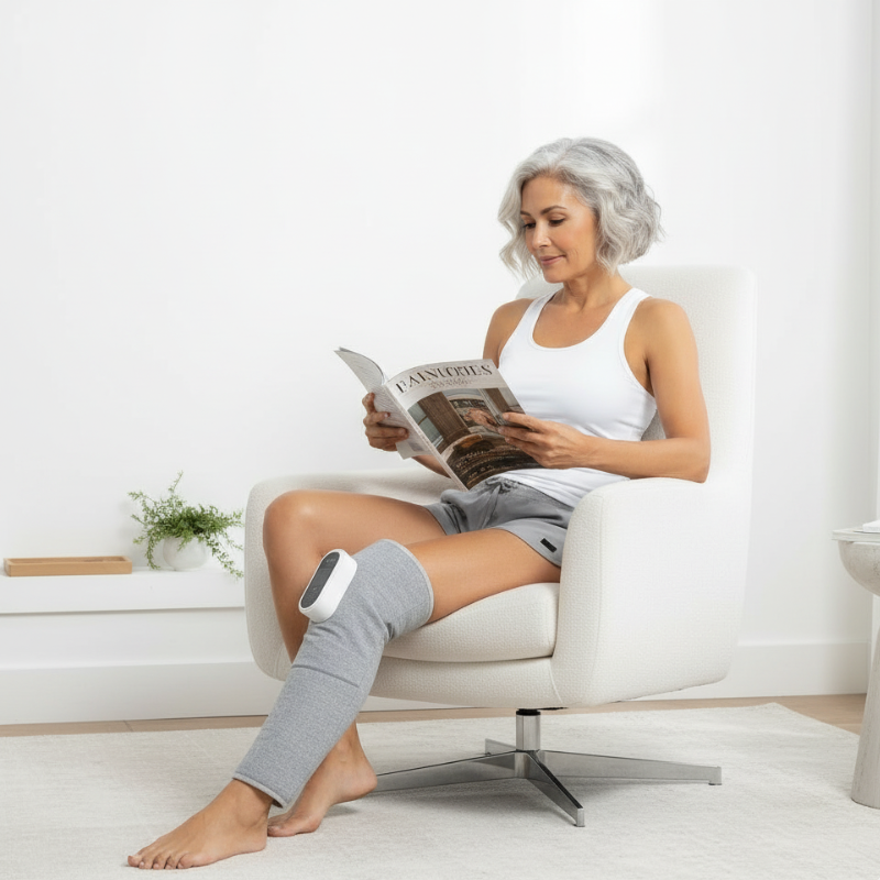 Massageador de Pernas Elétrico com Aquecimento – Desincha e Alivia o Cansaço