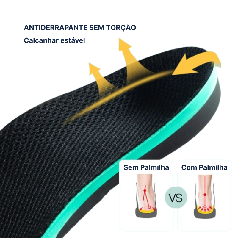 Palmilha Anatômica de Suporte e Conforto Delopar