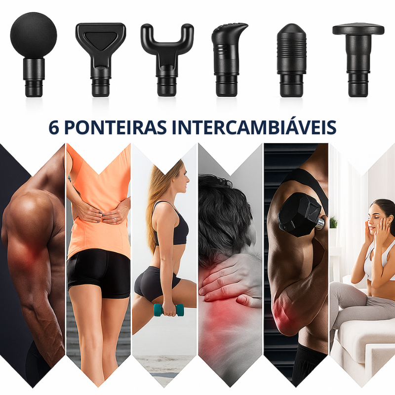 Pistola Massageadora Led Para Dor Muscular
