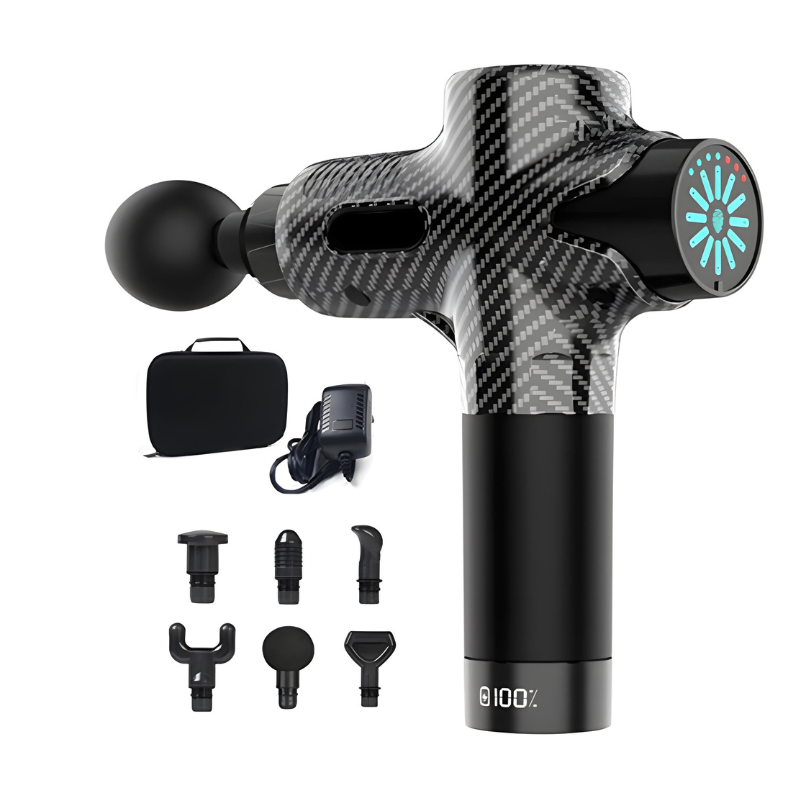 Pistola Massageadora Profissional com Display LED