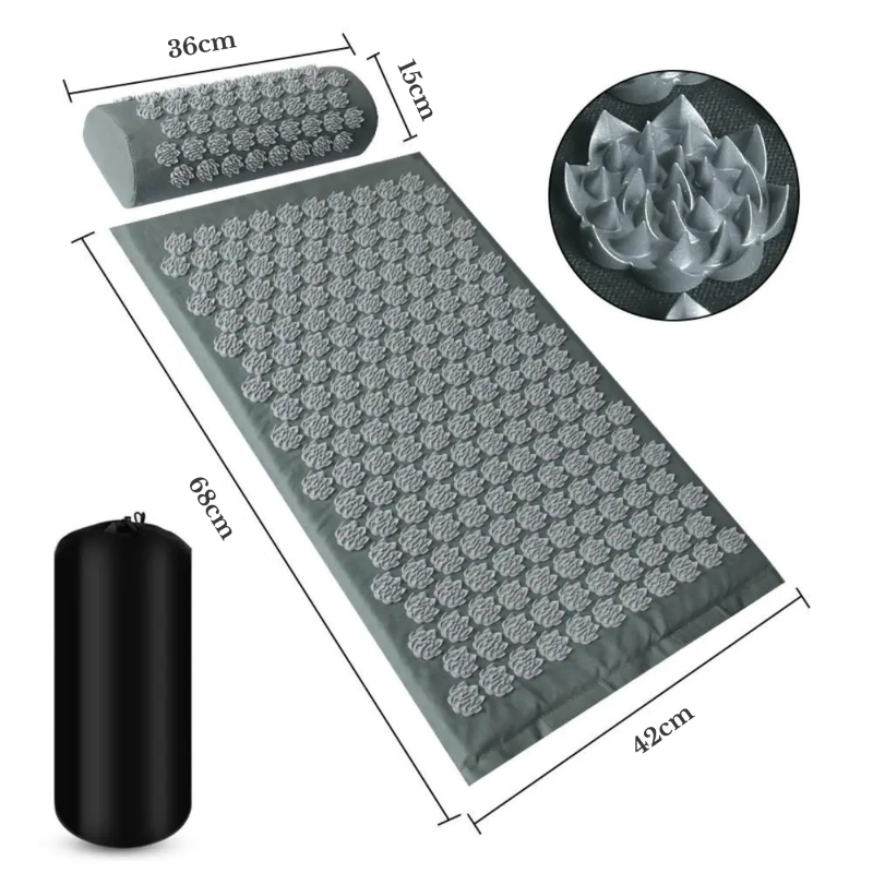 Tapete de Acupressão com Almofada Alívio de Dores