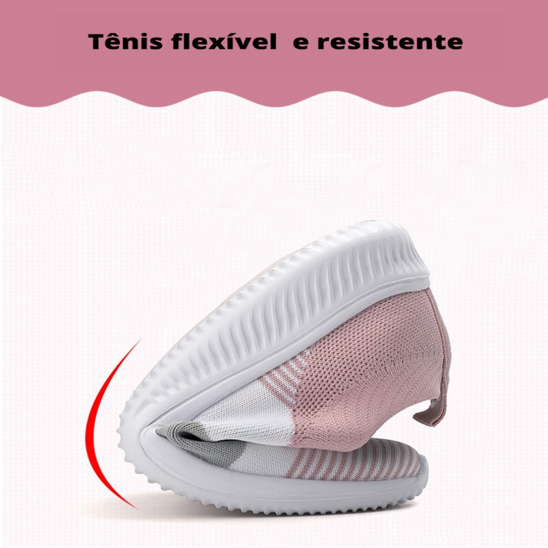 Tênis Meia Feminino Leve e Confortável para Caminhada