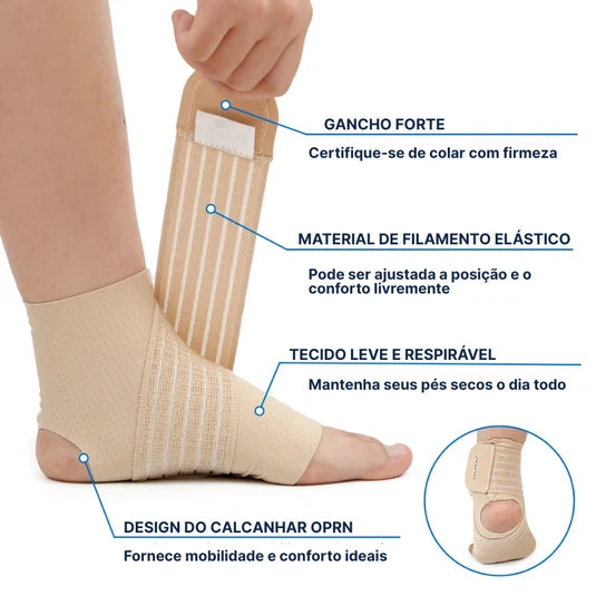 Tornozeleira de Compressão Ortopédica Ajustável